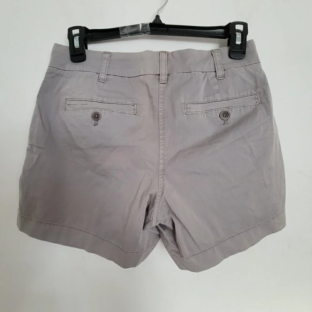 NEW J. Crew Chino Gray Cotton Blend 4in Shorts Style G2331 Size 00